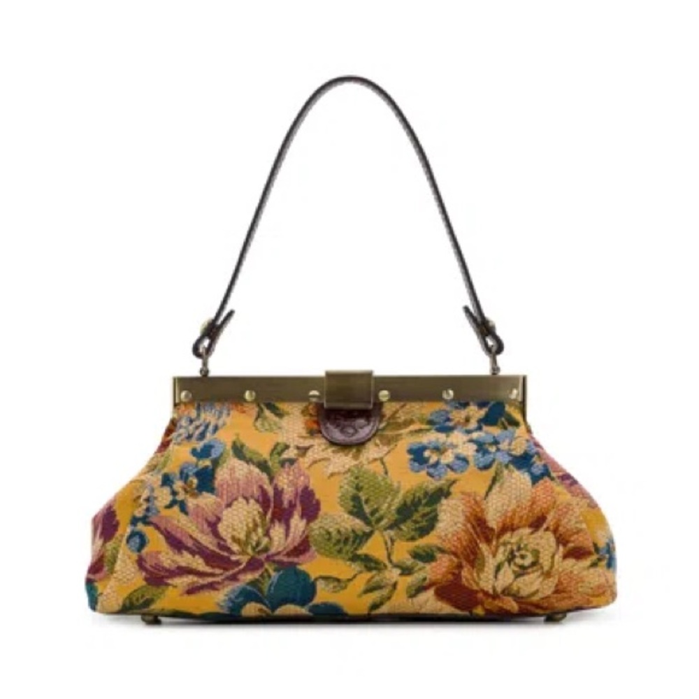 Patricia Nash Ferrara Frame Floral Tapestry Multicolor Satchel